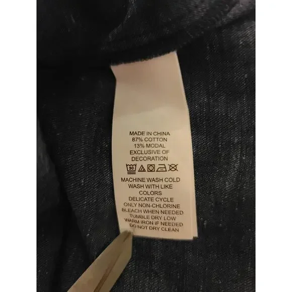 Kate Spade denim chambray floral embroidered snap button shirt - M/L? - Picture 4 of 4